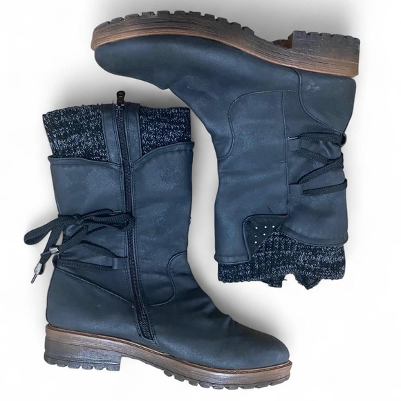Rieker Black faux leather Boots - Picture 1 of 6